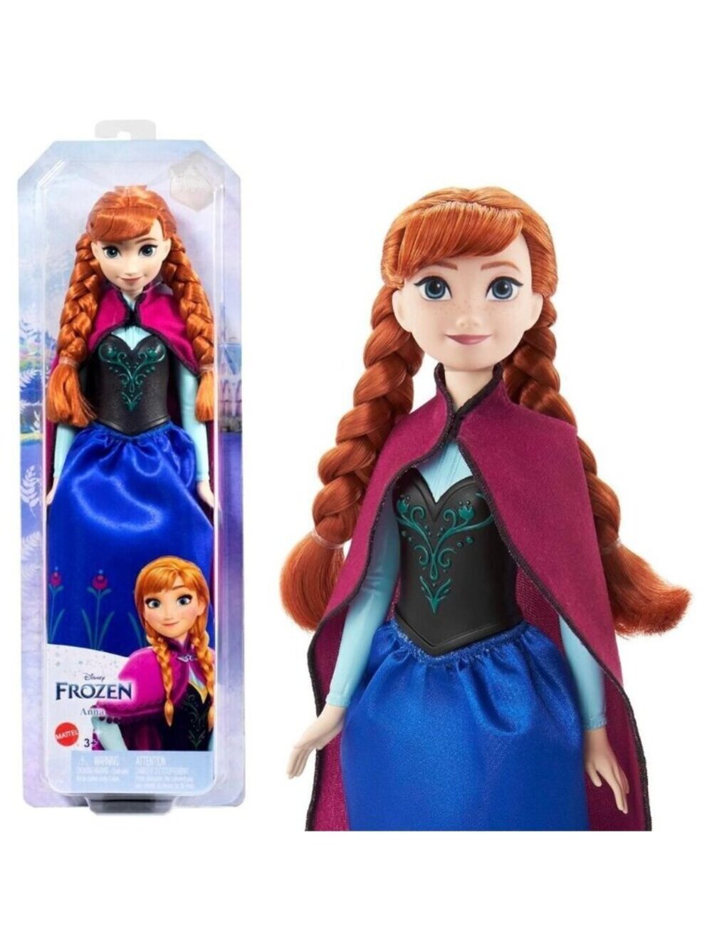 🆕Mattel Disney Princess Dolls Anna Fashion Doll with Clothing and Accessories